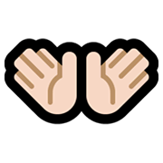 👐🏻 Emoji offene Hände: helle Hautfarbe Microsoft Windows 11.