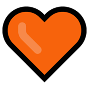 Émoji 🧡 Cœur Orange sur Microsoft Windows 11.