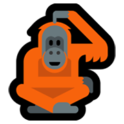 🦧 Emoji Orangotango na Microsoft Windows 11.