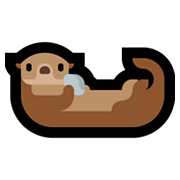 Emoji 🦦 Lontra su Microsoft Windows 11.