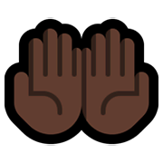 🤲🏿 Emoji Handflächen nach oben: dunkle Hautfarbe Microsoft Windows 11.