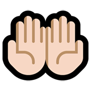 Emoji 🤲🏻 Mani Unite In Alto: Carnagione Chiara su Microsoft Windows 11.