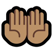 🤲🏽 Emoji Handflächen nach oben: mittlere Hautfarbe Microsoft Windows 11.