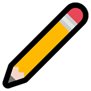 Émoji ✏️ Crayon sur Microsoft Windows 11.