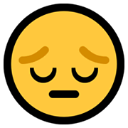 😔 Emoji Rosto Deprimido na Microsoft Windows 11.