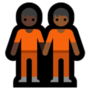 🧑🏿‍🤝‍🧑🏾 Emoji Dos Personas Dándose La Mano: Tono De Piel Oscuro Y Tono De Piel Oscuro Medio en Microsoft Windows 11.