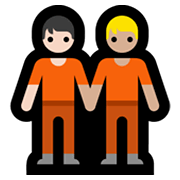 Emoji 🧑🏻‍🤝‍🧑🏼 Persone Che Si Tengono Per Mano: Carnagione Chiara E Carnagione Abbastanza Chiara su Microsoft Windows 11.