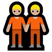 Emoji 🧑🏼‍🤝‍🧑🏼 Persone Che Si Tengono Per Mano: Carnagione Abbastanza Chiara su Microsoft Windows 11.