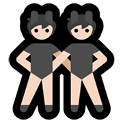 Emoji 👯🏻 Persone Con Orecchie Da Coniglio: Carnagione Chiara su Microsoft Windows 11.