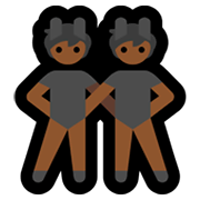 👯🏾 Emoji Personas Con Orejas De Conejo: Tono De Piel Oscuro Medio en Microsoft Windows 11.