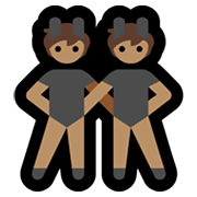👯🏽 Emoji Personas Con Orejas De Conejo: Tono De Piel Medio en Microsoft Windows 11.