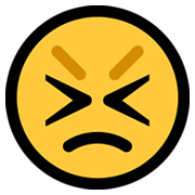 😣 Emoji Rosto Perseverante na Microsoft Windows 11.