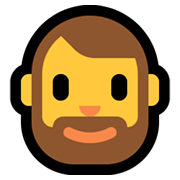 🧔 Emoji  Pessoa: Barba na Microsoft Windows 11.