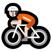 Emoji 🚴🏻 Ciclista: Carnagione Chiara su Microsoft Windows 11.