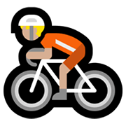 Émoji 🚴🏼 Cycliste : Peau Moyennement Claire sur Microsoft Windows 11.