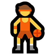 Emoji ⛹️ Persona Che Fa Rimbalzare Una Palla su Microsoft Windows 11.
