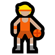 ⛹🏼 Emoji Person mit Ball: mittelhelle Hautfarbe Microsoft Windows 11.