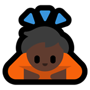 🙇🏿 Emoji sich verbeugende Person: dunkle Hautfarbe Microsoft Windows 11.
