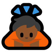 🙇🏾 Emoji sich verbeugende Person: mitteldunkle Hautfarbe Microsoft Windows 11.