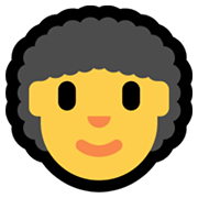 🧑‍🦱 Emoji Pessoa: Cabelo Cacheado na Microsoft Windows 11.