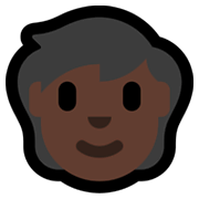 🧑🏿 Emoji Persona Adulta: Tono De Piel Oscuro en Microsoft Windows 11.