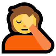 🤦 Emoji Persona Con La Mano En La Frente en Microsoft Windows 11.