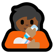 🧑🏾‍🍼 Emoji Pessoa Alimentando Bebê: Pele Morena Escura na Microsoft Windows 11.