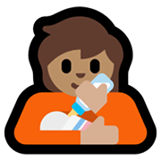 🧑🏽‍🍼 Emoji stillende Person: mittlere Hautfarbe Microsoft Windows 11.