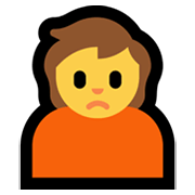 Emoji 🙍 Persona Corrucciata su Microsoft Windows 11.