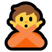 🙅 Emoji Person mit überkreuzten Armen Microsoft Windows 11.