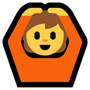 Emoji 🙆 Persona Con Gesto OK su Microsoft Windows 11.