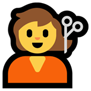Emoji 💇 Taglio Di Capelli su Microsoft Windows 11.