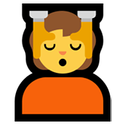 Emoji 💆 Persona Che Riceve Un Massaggio su Microsoft Windows 11.