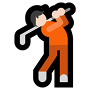 Emoji 🏌🏻 Persona Che Gioca A Golf: Carnagione Chiara su Microsoft Windows 11.