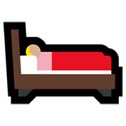 🛌🏼 Emoji im Bett liegende Person: mittelhelle Hautfarbe Microsoft Windows 11.