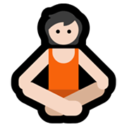 Emoji 🧘🏻 Persona In Posizione Del Loto: Carnagione Chiara su Microsoft Windows 11.
