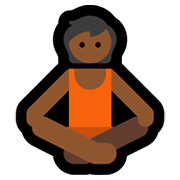 Emoji 🧘🏾 Persona In Posizione Del Loto: Carnagione Abbastanza Scura su Microsoft Windows 11.