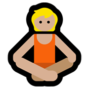 🧘🏼 Emoji Persona En Posición De Loto: Tono De Piel Claro Medio en Microsoft Windows 11.
