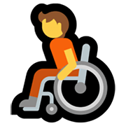 🧑‍🦽 Emoji Person in manuellem Rollstuhl Microsoft Windows 11.