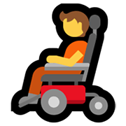 🧑‍🦼 Emoji Person in motorisiertem Rollstuhl Microsoft Windows 11.