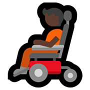 🧑🏿‍🦼 Emoji Pessoa Em Cadeira De Rodas Motorizada: Pele Escura na Microsoft Windows 11.