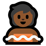 🧖🏾 Emoji Persona En Una Sauna: Tono De Piel Oscuro Medio en Microsoft Windows 11.