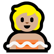 Emoji 🧖🏼 Persona In Sauna: Carnagione Abbastanza Chiara su Microsoft Windows 11.