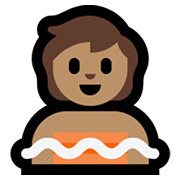 Emoji 🧖🏽 Persona In Sauna: Carnagione Olivastra su Microsoft Windows 11.