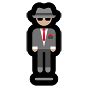 🕴🏼 Emoji schwebender Mann im Anzug: mittelhelle Hautfarbe Microsoft Windows 11.