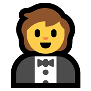 🤵 Emoji Persona Con Esmoquin en Microsoft Windows 11.