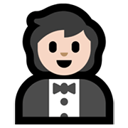 Emoji 🤵🏻 Persona In Smoking: Carnagione Chiara su Microsoft Windows 11.