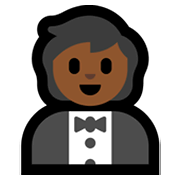 🤵🏾 Emoji Pessoa De Smoking: Pele Morena Escura na Microsoft Windows 11.