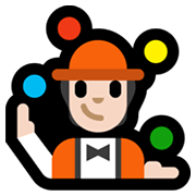 Emoji 🤹🏻 Persona Che Fa Giocoleria: Carnagione Chiara su Microsoft Windows 11.