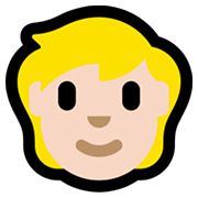 👱🏻 Emoji Persona Adulta Rubia: Tono De Piel Claro en Microsoft Windows 11.